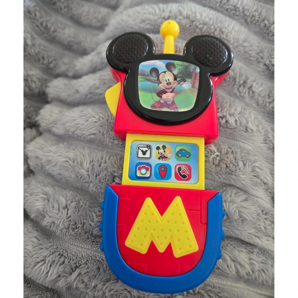 Disney Mickey Mouse Funhouse Chat with Me Cell Phone Toy Just Play Red Blue